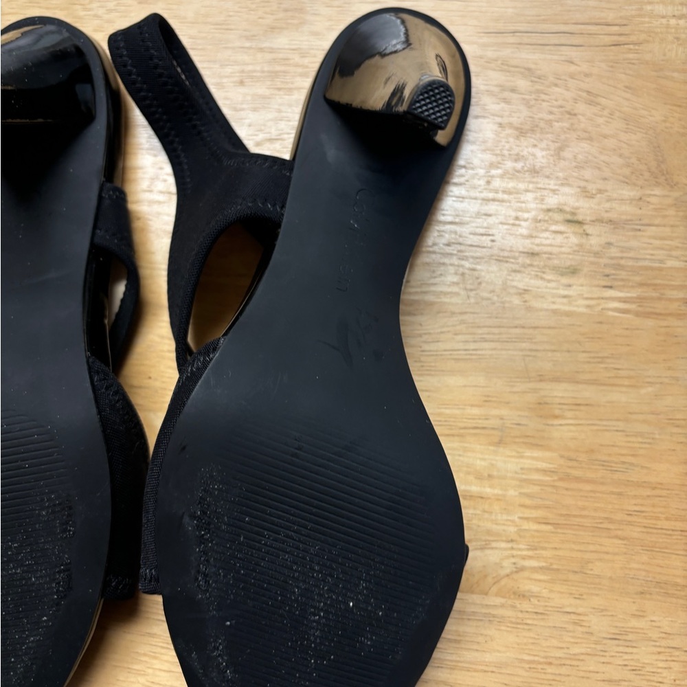 Calvin Klein Black Strappy Slingback Heels - Picture 7 of 8
